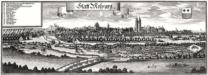 Moosburg von Osten 1715, Michael Wening