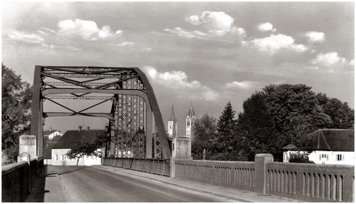 Moosburg Isarbr�cke, Postkarte 1941