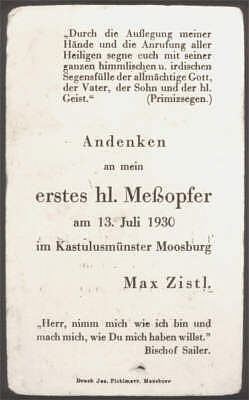 Zur Erinnerung an die erste hl. Messe von Max Zistl 1930