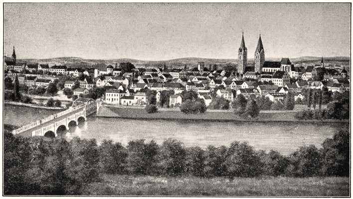 Moosburg, Neue Isarbr�cke, um 1910
