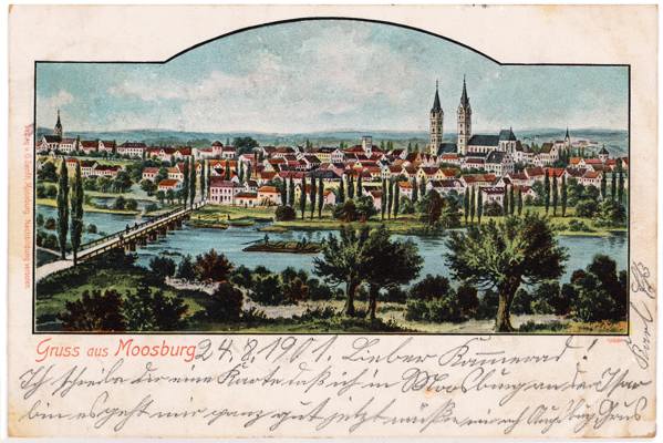 Gru� aus Moosburg, Postkarte 24.08.1901