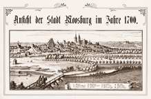 Ansicht der Stadt Moosburg im Jahre 1700 (nach einem Kupferstich von Matth�us Merian)