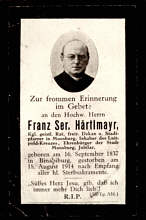 Franz Seraph Haertlmayr, Sterbebildchen, 1914