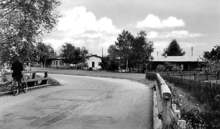 Moosburg, Mhlbachbrcke Neustadtstrasse, 1958