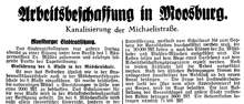 Moosburger Zeitung 1934, aus dem Stadtrat
