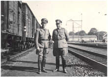 Moosburg, Bürgermeister Dr. Müller und Kommandeur, 1940
