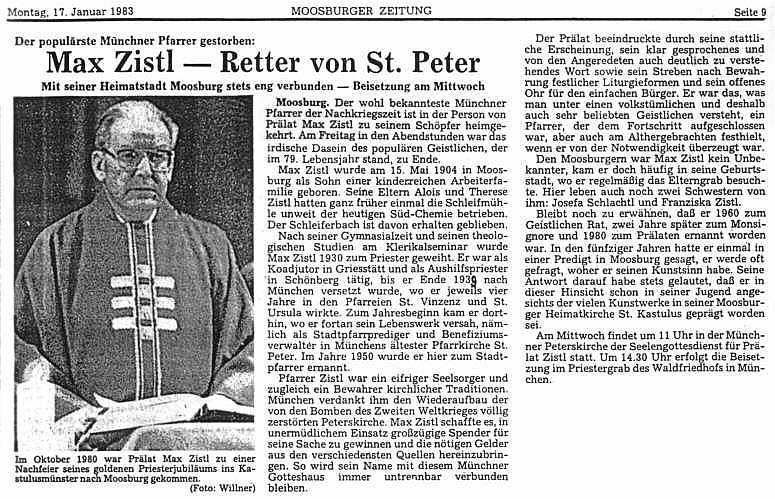 Moosburger Zeitung vom 17. Januar 1983