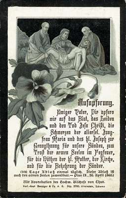 Sterbebildchen Barbara Hobmeir *1824 †1906