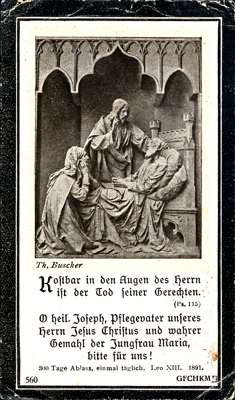 Sterbebildchen Maria Setz, *31.01.1868 †22.03.1920