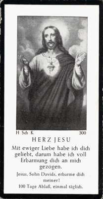 Sterbebildchen Jakob Betzenbichler, *15.10.1884 †27.10.1950