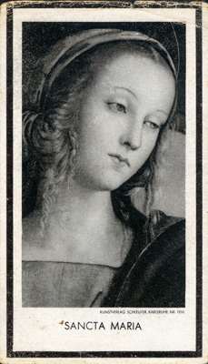 Sterbebildchen Katharina Sagberger, *1878 †05.03.1948
