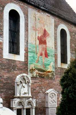 Der hl. Christophorus an der Nordseite von St. Michael