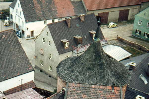 Moosburg, Anfang der Burgermhlstrasse, 1960