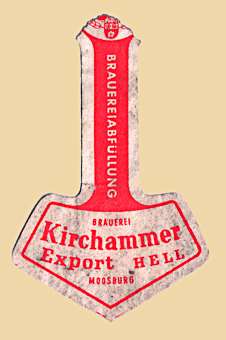 Moosburg, Kirchammerbr�u, Flaschenhals-Etikett