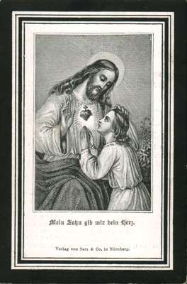 Sterbebildchen Georg Riger, *1841 †16.01.1889