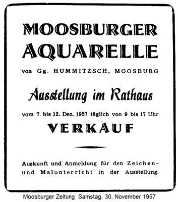 Ausstellung von Georg Hummitzsch, 1957