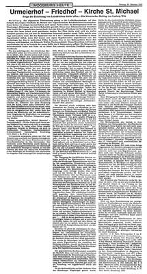 Urmeierhof -  Friedhof -  Kirche St. Michael, MZ 1987 