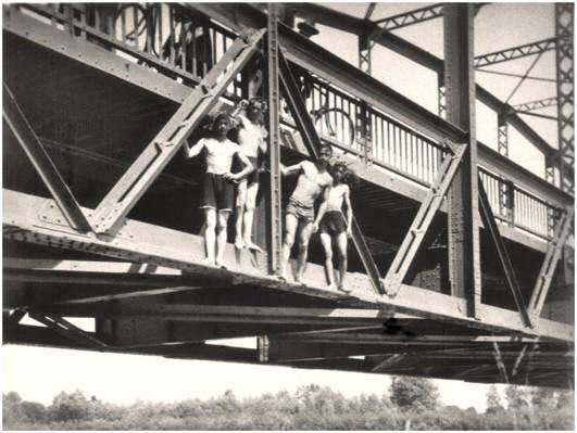 Moosburg Isarbr�cke, Badevergn�gen 1940