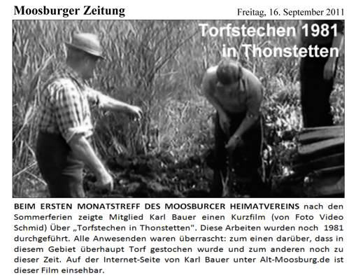Moosburger Zeitung vom Freitag 16. September 2011