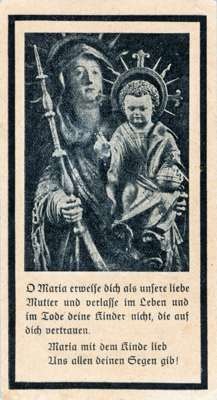 Sterbebildchen Johann Kaindl, *1880 †1948