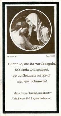 Sterbebildchen Anna Mrkl, *1896 †1940