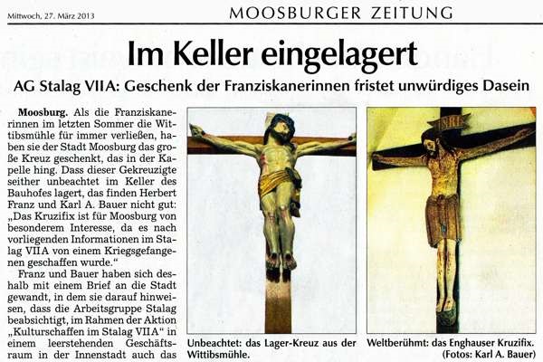 Wittibsm�hler Kruzifix im Keller des Moosburger Bauhofs eingelagert, MZ 27. M�rz 2013