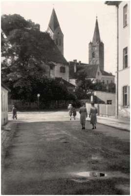 Leinbergerstrasse, zwischen Brunnenmaier und Schulhaus, um 1940