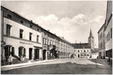 Moosburg, Oberer Marktplatz, Ausschnitt Postkarte 22.07.1928