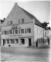 Stadtplatz / Ecke Weingraben, B�ckerei Joseph Heinrich, heute Farben Pichler