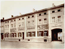 Stadtplatz 1955, Brauerei Gasthof Andr� Br�u, Besitzer Sebastian Erber