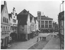 Stadtplatz 1936, Blick vom Sparkassen-Bauger�st