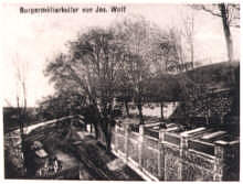 Burgermllerkeller von Jos. Wolf, Ausschnitt Postkarte 1910