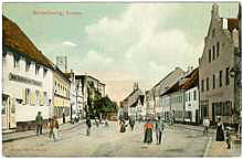 Poststrasse, heute Weingraben, Postkarte vom 21. November 1907