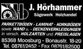 Moosburg Juni 2014, Reklametafel Mhle - Sgewerk Hhrhammer