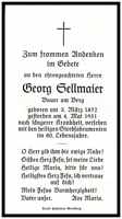 Sterbebildchen Georg Sellmaier, *1872 †1951