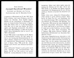 Sterbebildchen Josef Kardinal Wendel, *1901 †1960