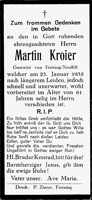 Sterbebildchen Martin Kroier, *1874 †1935