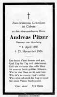 Sterbebildchen Andreas Pitzer, *1896 †1956