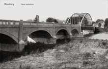 Moosburg, mit der neuen Isarbr�cke, Postkarte 1909