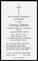 Sterbebildchen Georg Zellner, *1911 †1963