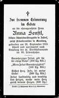 Sterbebildchen Anna Senftl, *1835 †26.09.1915