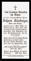 Sterbebildchen Johann Kleeberger, *07.05.1854 †12.01.1917