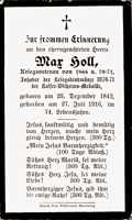 Sterbebildchen Max Holl, *23.12.1842 †27.07.1916