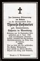 Sterbebildchen Therese Hofmeier, *18.09.1896 †05.06.1920