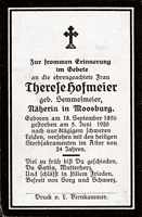 Sterbebildchen Therese Hofmeier, *18.09.1896 †05.06.1920