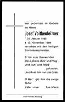 Sterbebildchen Josef Voithenleitner, *25.01.1885 †13.11.1969