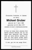 Sterbebildchen Michael Gruber, *07.04.1889 †25.03.1971