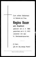 Sterbebildchen Regina Bauer, *02.04.1895 †04.05.1972