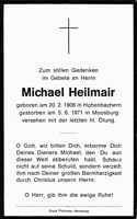 Sterbebildchen Michael Heilmair, *20.02.1906 †05.06.1971