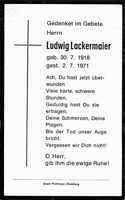 Sterbebildchen Ludwig Lackermaier, *30.07.1918 †02.07.1971